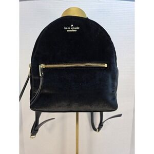 Kate Spade New York Sammi Backpack Black Plush Faux Fur